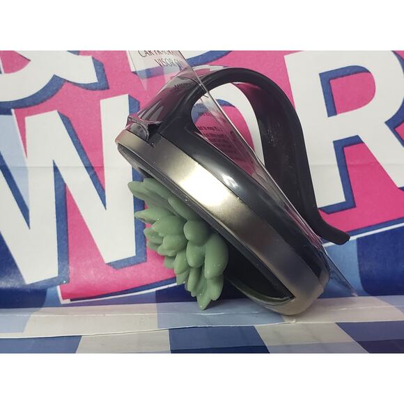 BBW Succulent Potted Gold Green and Black Visor Clip Car Fragrance Holder - Picture 2 of 2